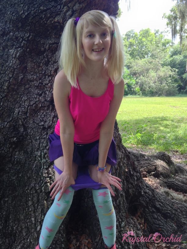 Krystal Orchid Flashing Her Tits And Pussy Outside Photos