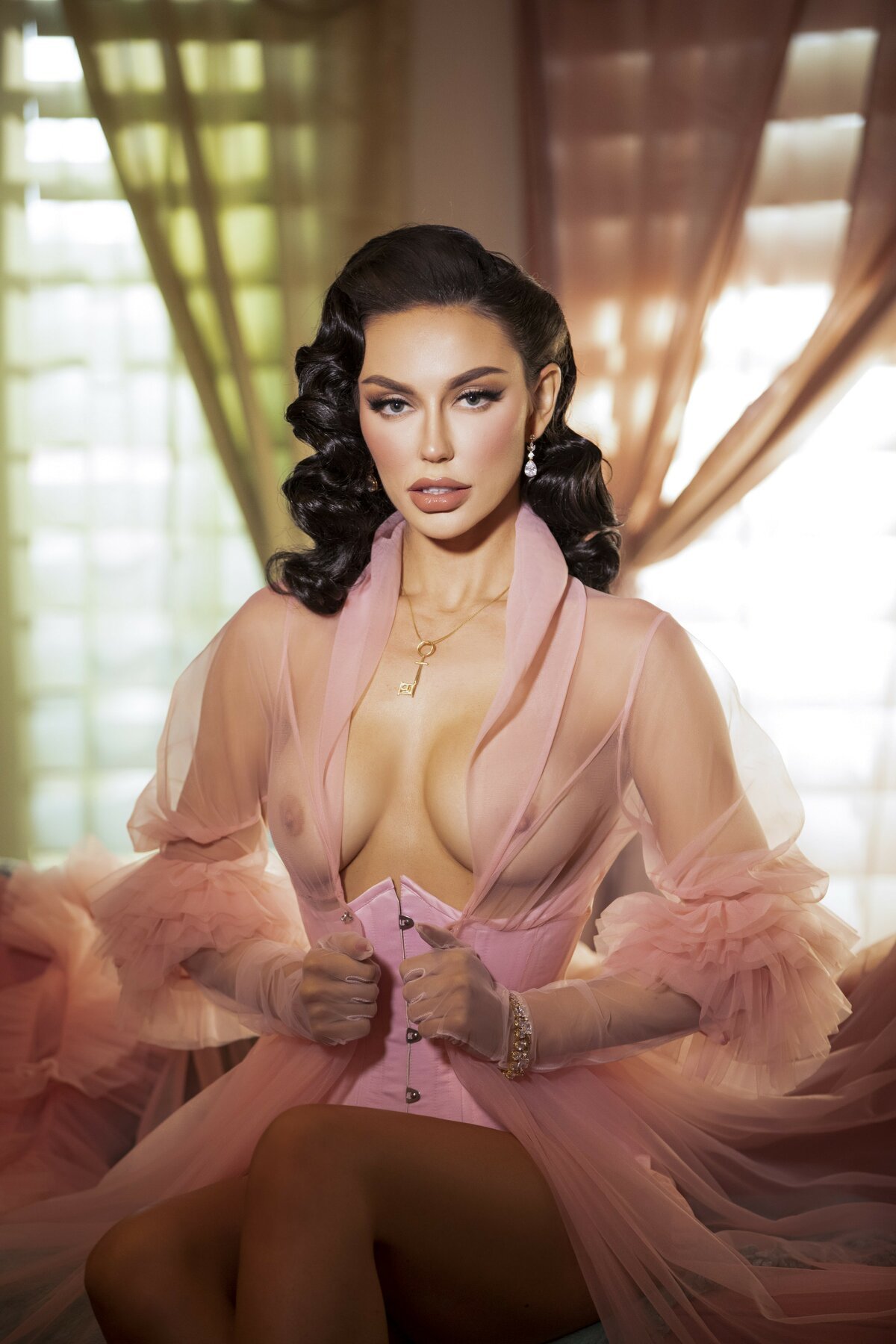 Penthouse Photo Session With Adorable Brunette Model Bryona Ashly Photos