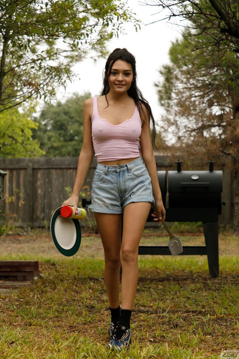 Brunette Soledad Lomas With Natural Tits And Hot Ass Wearing Black Lingerie 12 Photos