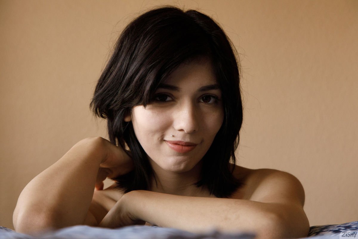 Adorable Brunette Camila Gomez Drops Her See Through Robe Photos