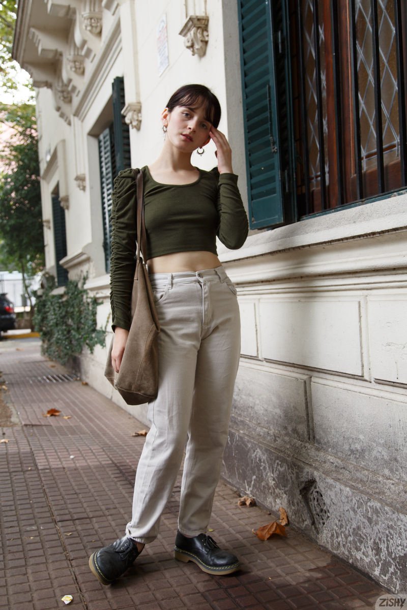 Amateur Girl Luci Pineda With Small Tits Stripping In Public And At Home Photos