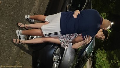 Nothing makes Valentina happier than playing with two dicks outdoors — 10