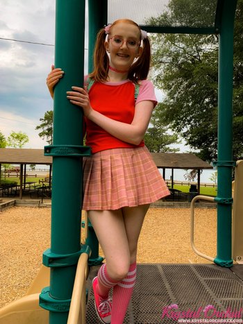 Krystal Orchid is happy to spread Pussy Outside - Krystal-Orchid-Naughty-Schoolgirl(3)
