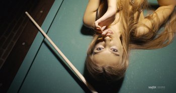 Amazing brunette performs stiptease on pool table - Nudex-Pool-Table-Nudes(9)