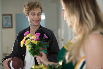 Horny Blair Williams licks and rides a ridged Dick