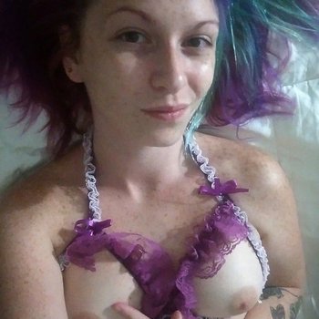 Lovely Lady The Tramp taking pistures of her nice small tits