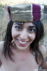 Tattooed girl Penelope Stone sucks and rides a cock outdoors — 13