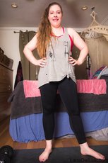 Curvy babe Lana Del Lust takes off her pants while working out — 15