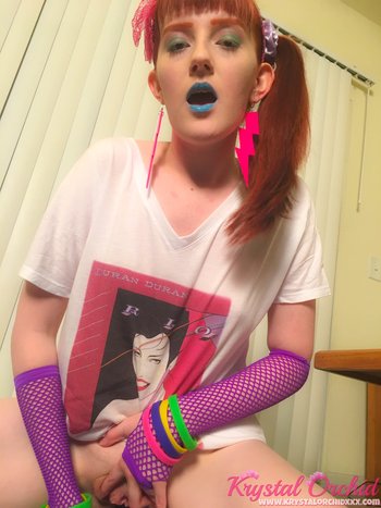 Naughty redhead girl Cherry Fae pleasing herself with a toy - 000012
