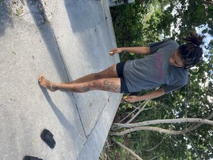 Big butt black chick loves spreading legs to tease — 37