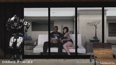 Sexy redhead girl gets her feet licked by a black guy — 1
