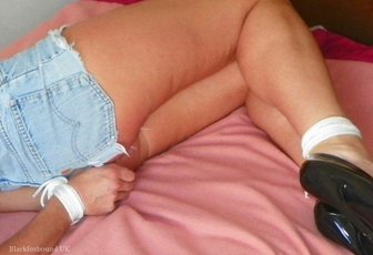 Mature blonde tries bondage and she likes it — 11