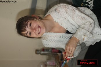 Gorgeous chick showing off a toy she recently bought - 000003