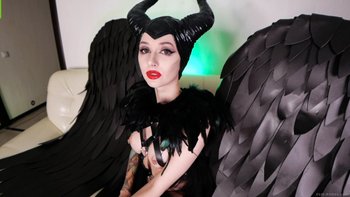 Cosplayer Purple Bitch gets ass fucked doggystyle