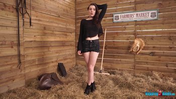 Samantha Bentley shows her Twat at Farmer's Market - Samantha-Bentley-Brunette-Stripping(1)