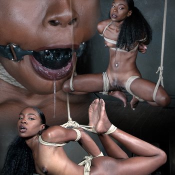 Sexy ebony Anne Amari in Bondage Scene