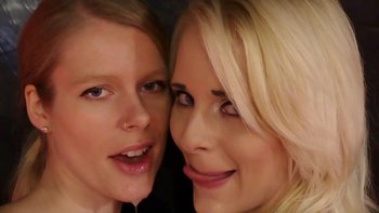 Two besties kissing and exchanging spit - Pinkzilla-Kissing (15)