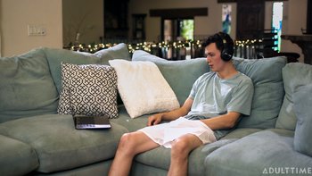 Blonde stepmom Rachael Cavalli serves her lucky stepson's big dick