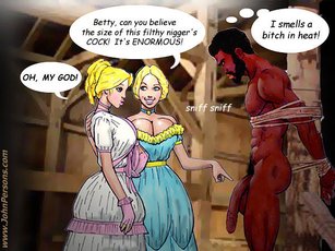 Busty babes get assfucked by black slaves during interracial gangbang — 2