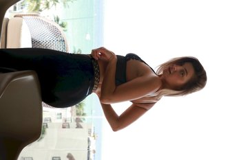 Hot Melena Maria Rya posing in black pants and a bra - 000009