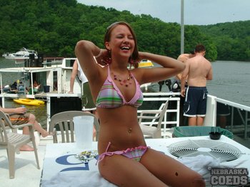 Crazy Coeds go wild and get naked at the Lake - 1010aa