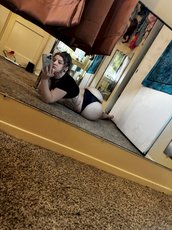 Solo amateur Dakota Marr smoking a cigar and posing — 8