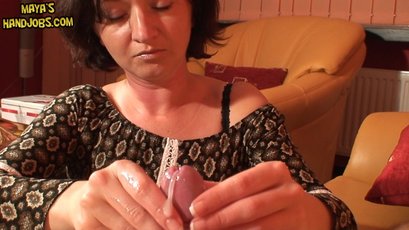 Amazing brunette MILF Maya gets her hands on a stiff shaft — 12