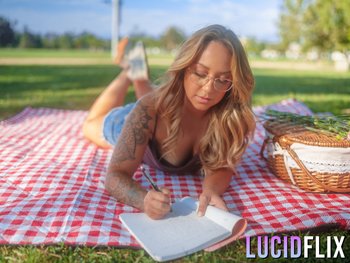 Tattooed Remy LaCroix moans while her juicy pussy is being nicely licked