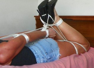 Mature blonde tries bondage and she likes it — 8
