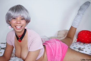 Sweet girl Little Yumi showing off her tits and shaved pussy - 000000