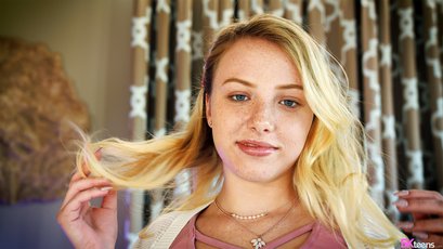 Hot blonde teen Dixie Lynn takes a hard dick deep — 1