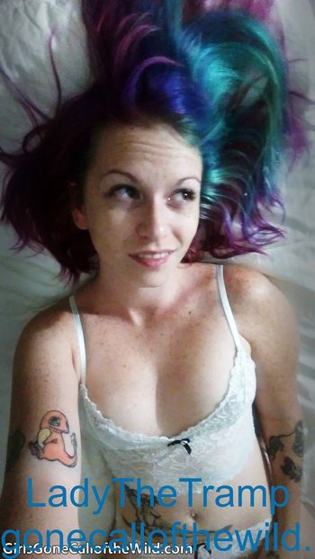 Lovely Lady The Tramp taking pistures of her nice small tits