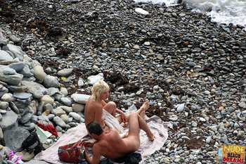 Naked Milf playing with her Man on the Beach - Nude-Beach-Dreams-public-nudity(11)