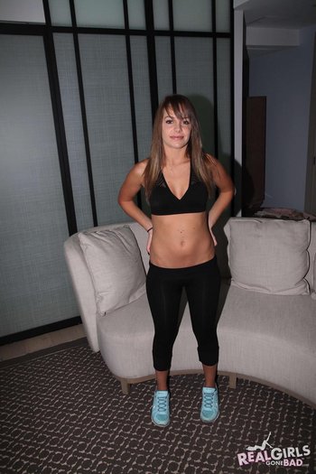 Young Hottie likes stripping and exposing her Twat - Real-Girls-Gone-Bad-yoga-pants(3)