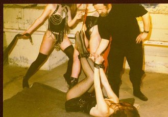 Naughty girls having fun in a kinky BDSM scene — 8