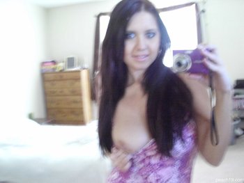 Sweet babe Cora taking pictures of her big boobs and pussy - 000002