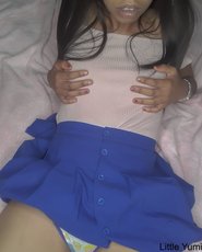 Amazing girl Little Yumi showing her tits and tight pussy — 12