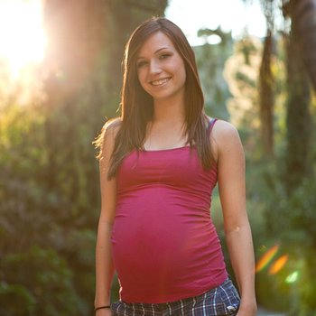 Pregnant Mary strips outside and shows her Preggo Belly