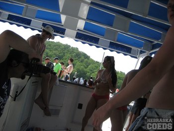 Crazy Coeds go wild and get naked at the Lake - 1014
