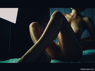 Awesome hottie showing off her small boobs and sexy legs — 9