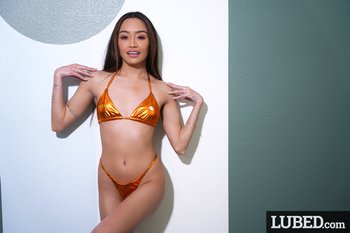 Sexy asian doll Jade Kimiko serves Kyle Mason's giant cock 002