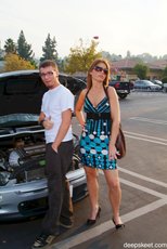 Good looking Sky Rodgers takes it deep in her shaved pussy — 1