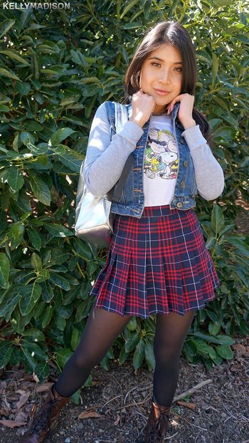 Stunning Brenna Sparks reveals her Tits and Beaver - Brenna-Sparks-Schoolgirl-Stripping(1)