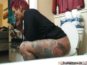 Chubby ebony babes love taking pictures in the bathroom — 10