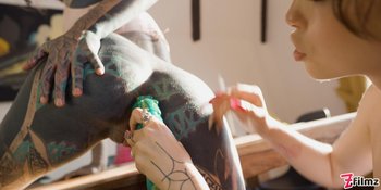 Tattooed babe gets her twat licked and toyed - Dirty-Dreaz-Filmz-Lesbian%20(8)